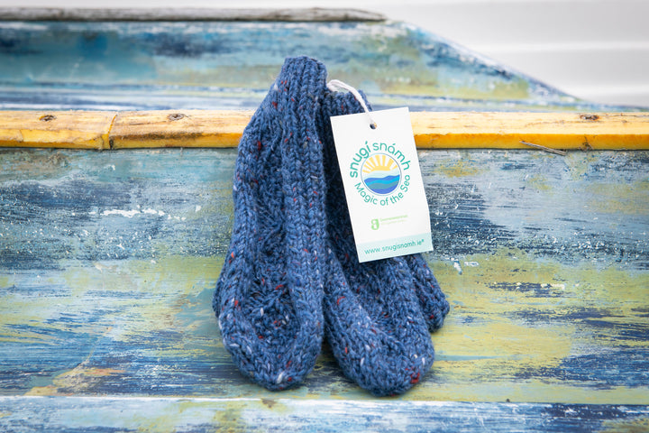Unisex Hand-Knit Aran Mittens in Pure Donegal ‘Kilcarra Tweed’ Wool
