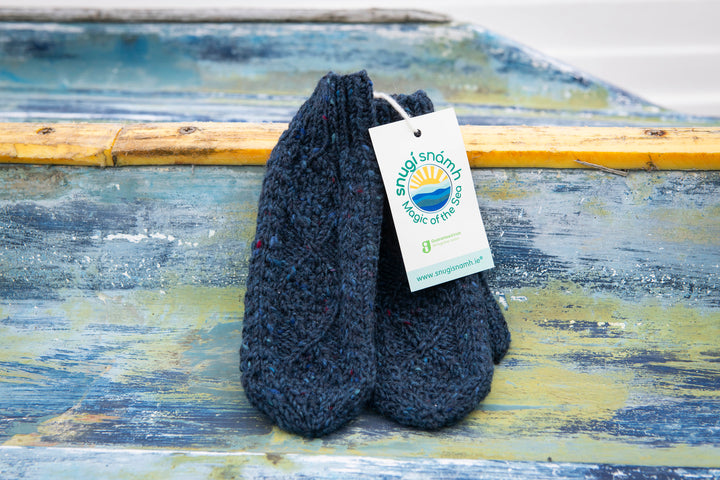 Unisex Hand-Knit Aran Mittens in Pure Donegal ‘Kilcarra Tweed’ Wool