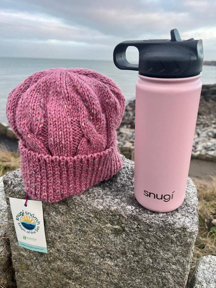 Mothers Day Bundle - Tweed Bobble Hat & Reusable Kai Water Bottle