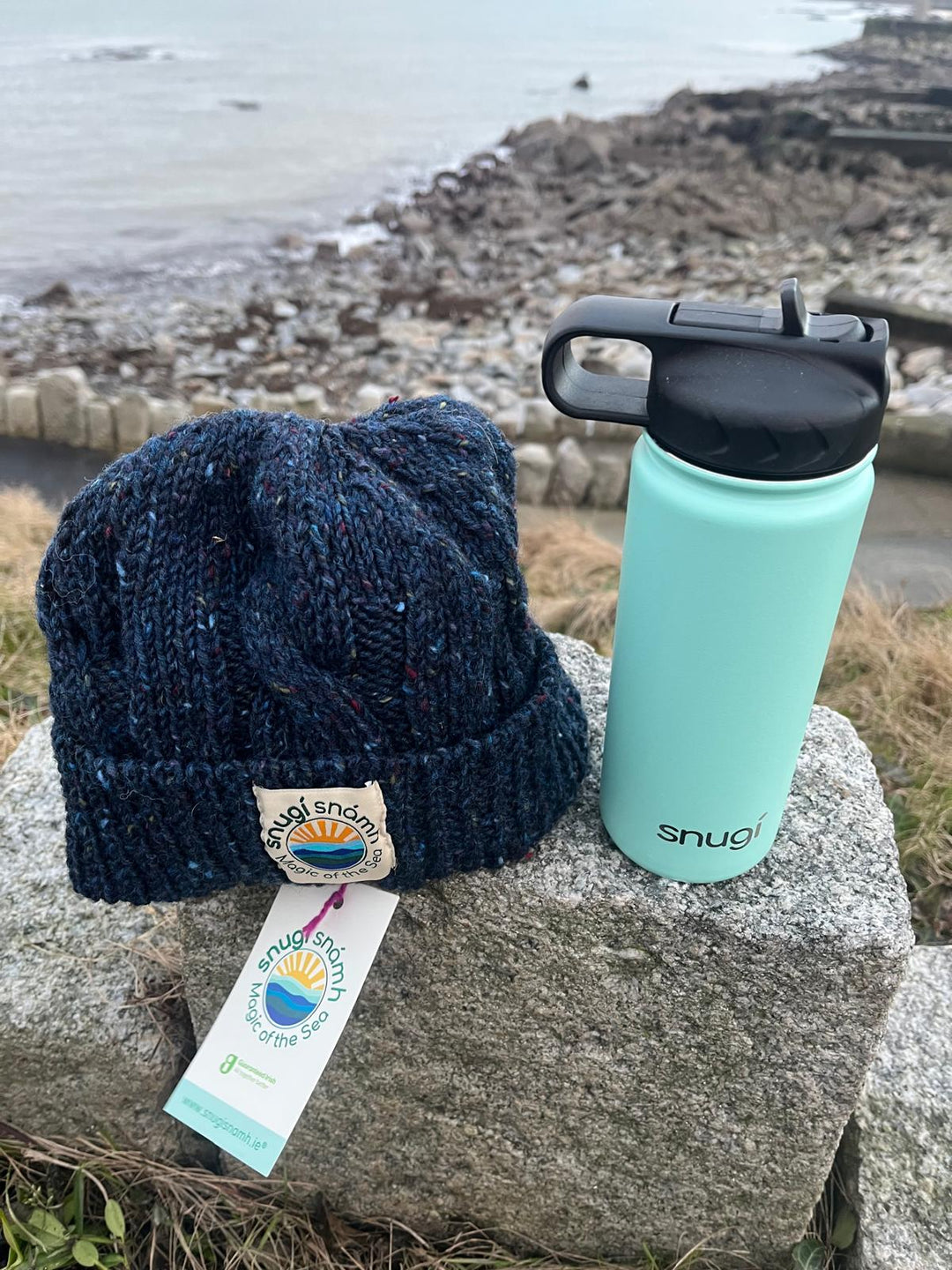 Mothers Day Bundle - Tweed Bobble Hat & Reusable Kai Water Bottle